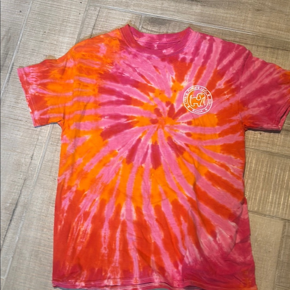 Kids Tie-Dye Short Sleeve Tee - Pink & Orange